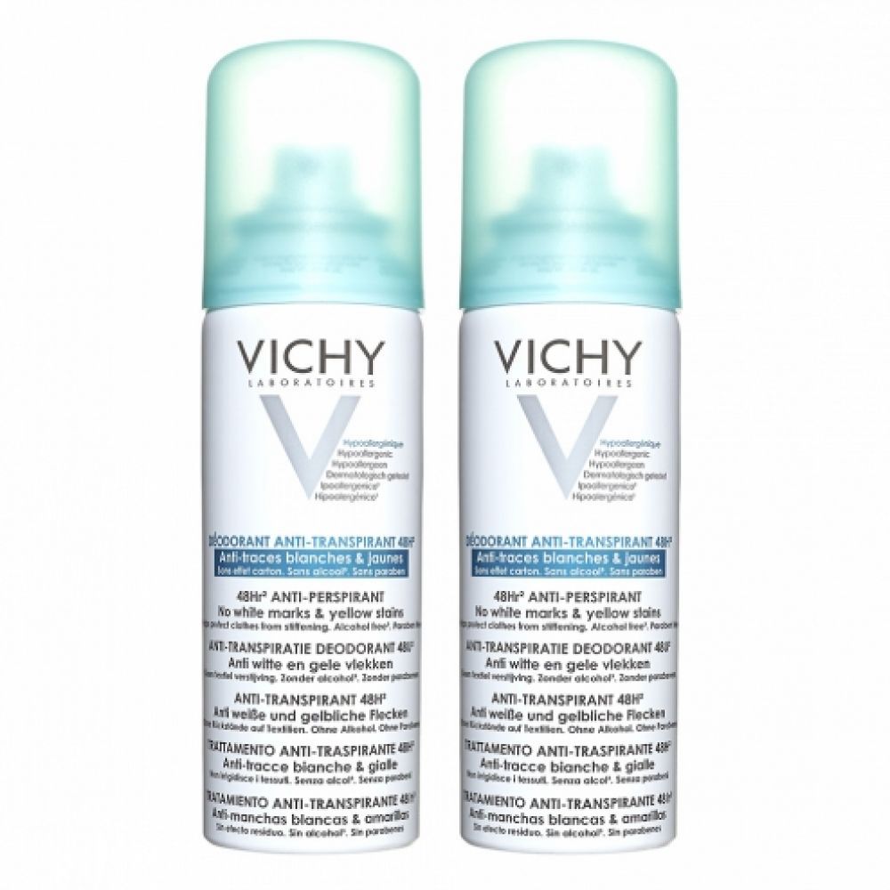 Vichy - Déodorant spray anti-transpirant anti-traces blanches & jaunes