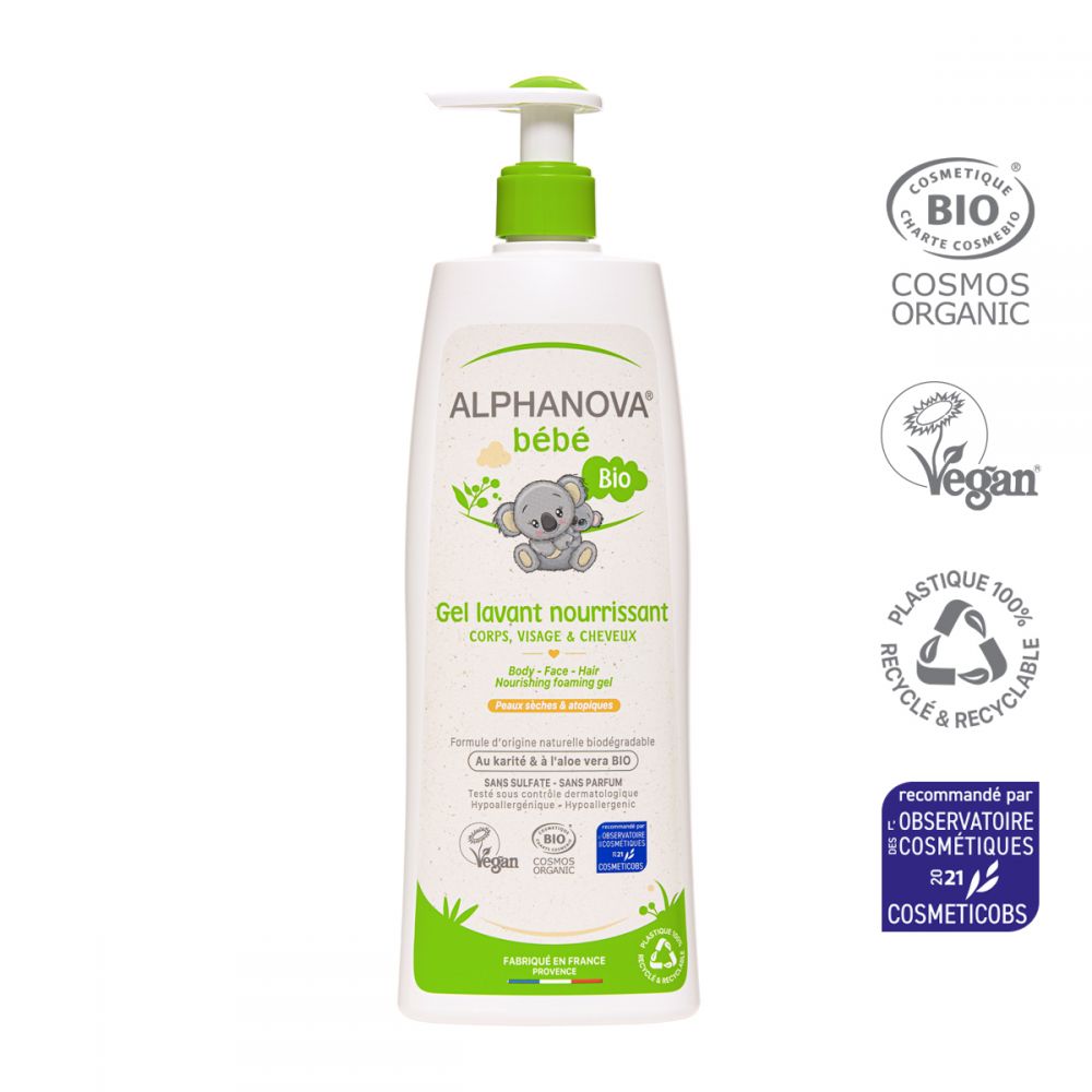 Alphanova bébé - Gel lavant nourrissant - 500ml