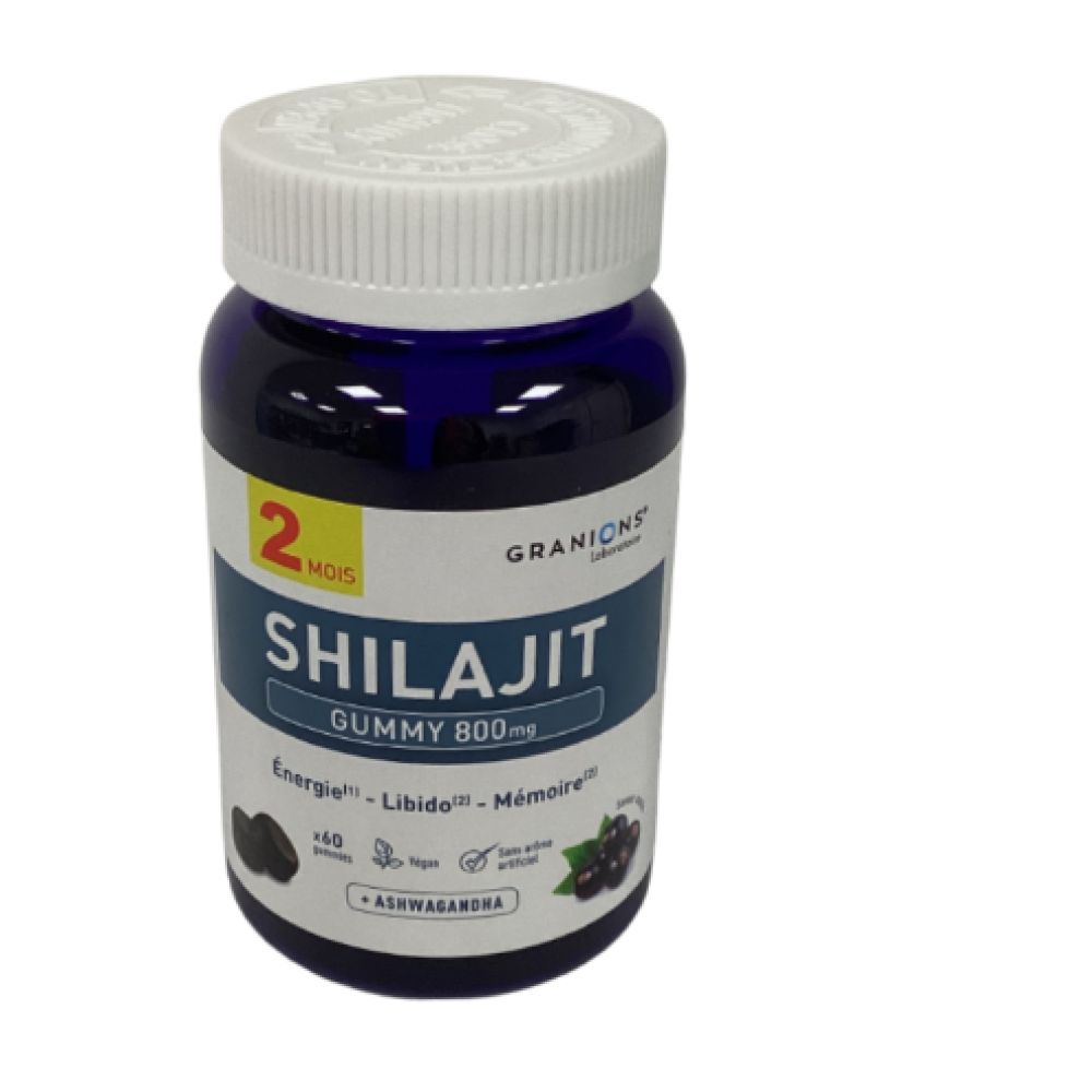 Granions - Shilajit gummies 800mg - 60 gummies format 2mois