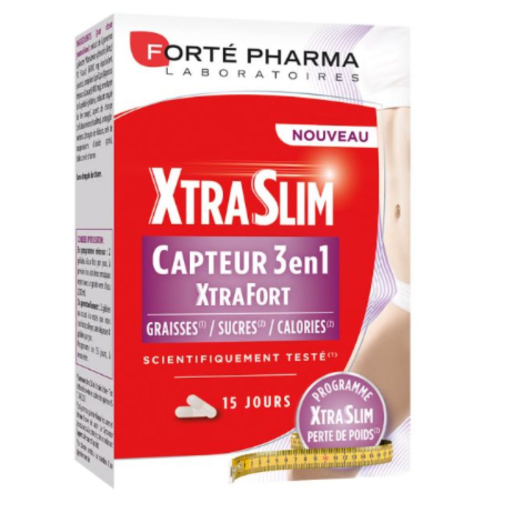 Forté Pharma - XtraSlim perte de poids capteur 3 en 1 - 60 gélules