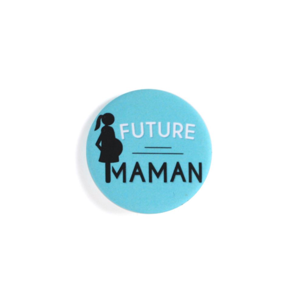 Future Maman - Badge bleu clair