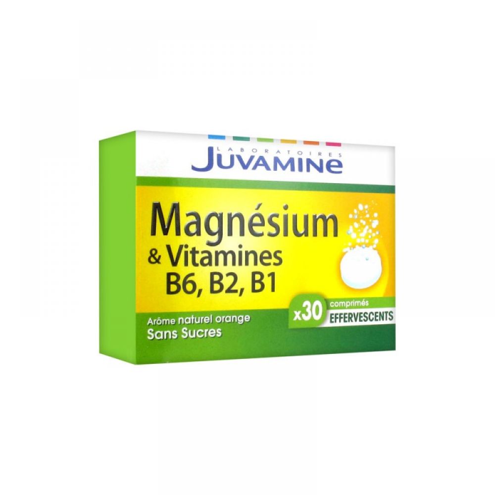 Juvamine - Magnésium & Vitamines B6, B2, B1 - 30 comprimés effervescents