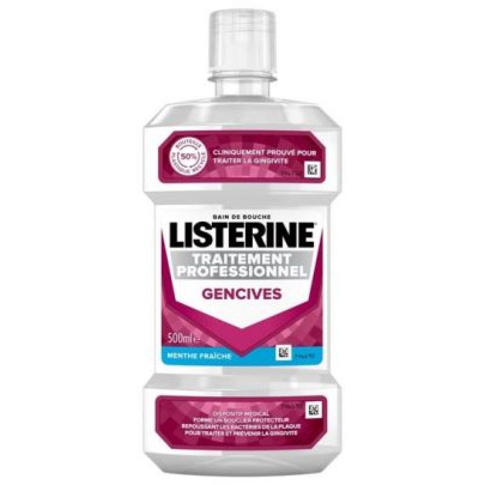 Listerine - Bain de bouche traitement gencives - 500 mL