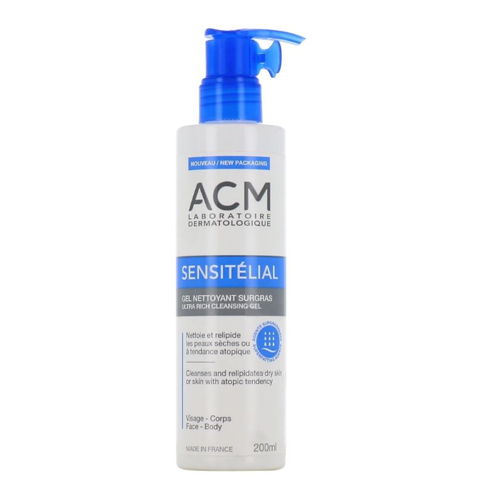 ACM - Sensitélial gel nettoyant surgras - 200ml