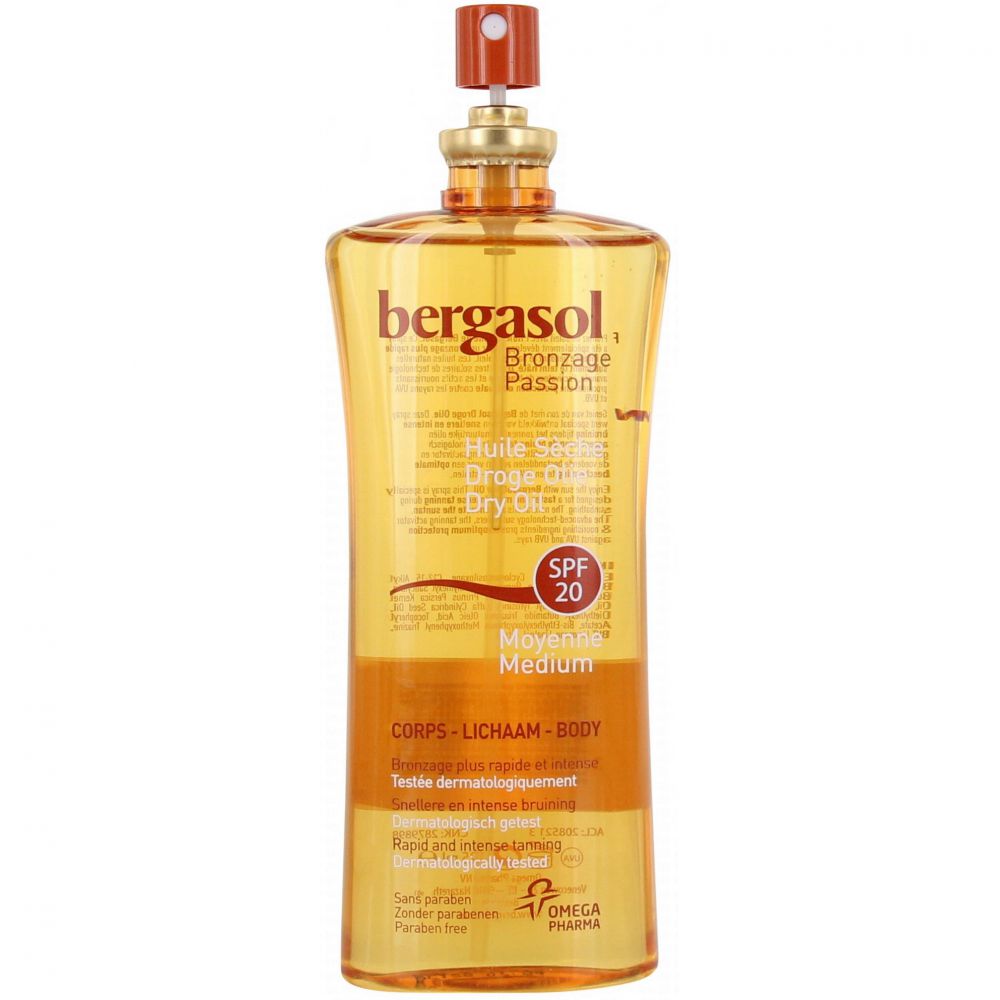 Bergasol - Huile sèche protectrice SPF 20 avec activateur de bronzage - 125ml