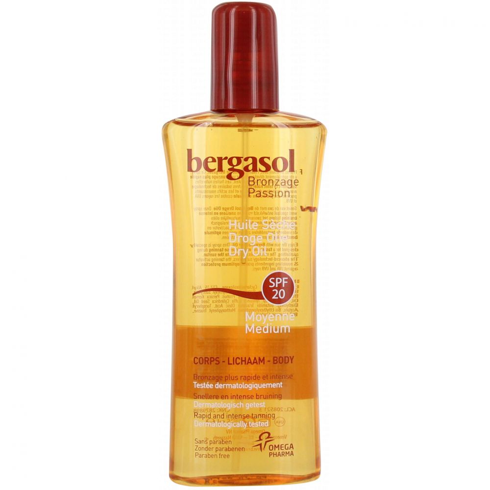 Bergasol - Huile sèche protectrice SPF 20 avec activateur de bronzage - 125ml