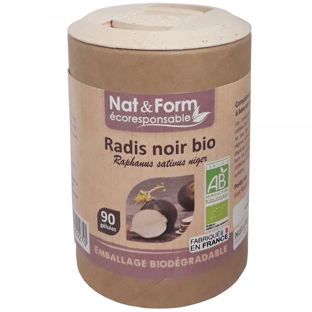Nat & Form - Radis noir Bio - 90 gélules
