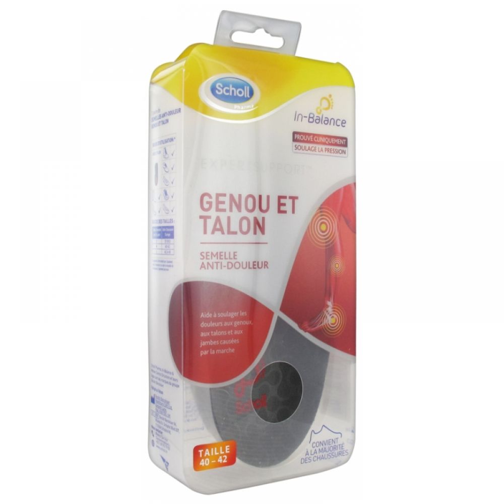 Scholl - Semelles anti-douleur Genou et Talon - 1 paire