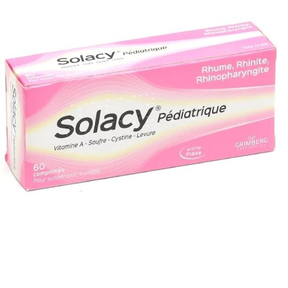 Solacy Pédiatrique - Suspension buvable rhume-toux - 60 comprimés