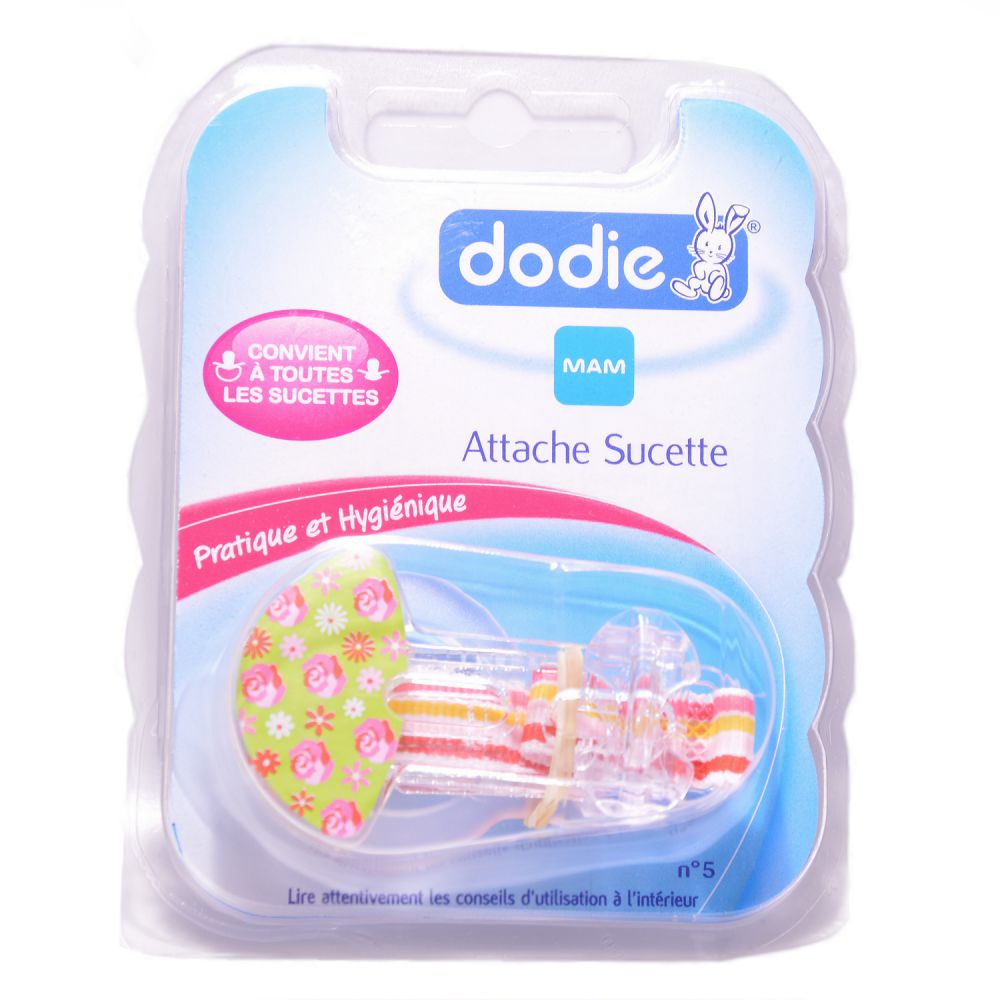 Dodie - Attache sucette universel rose