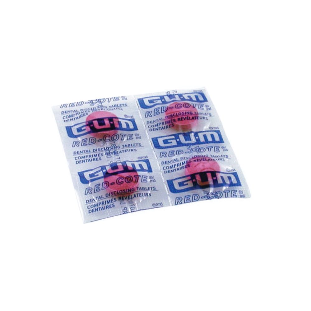 GUM - Révélateurs de plaque RED-COTE - 12 comprimés