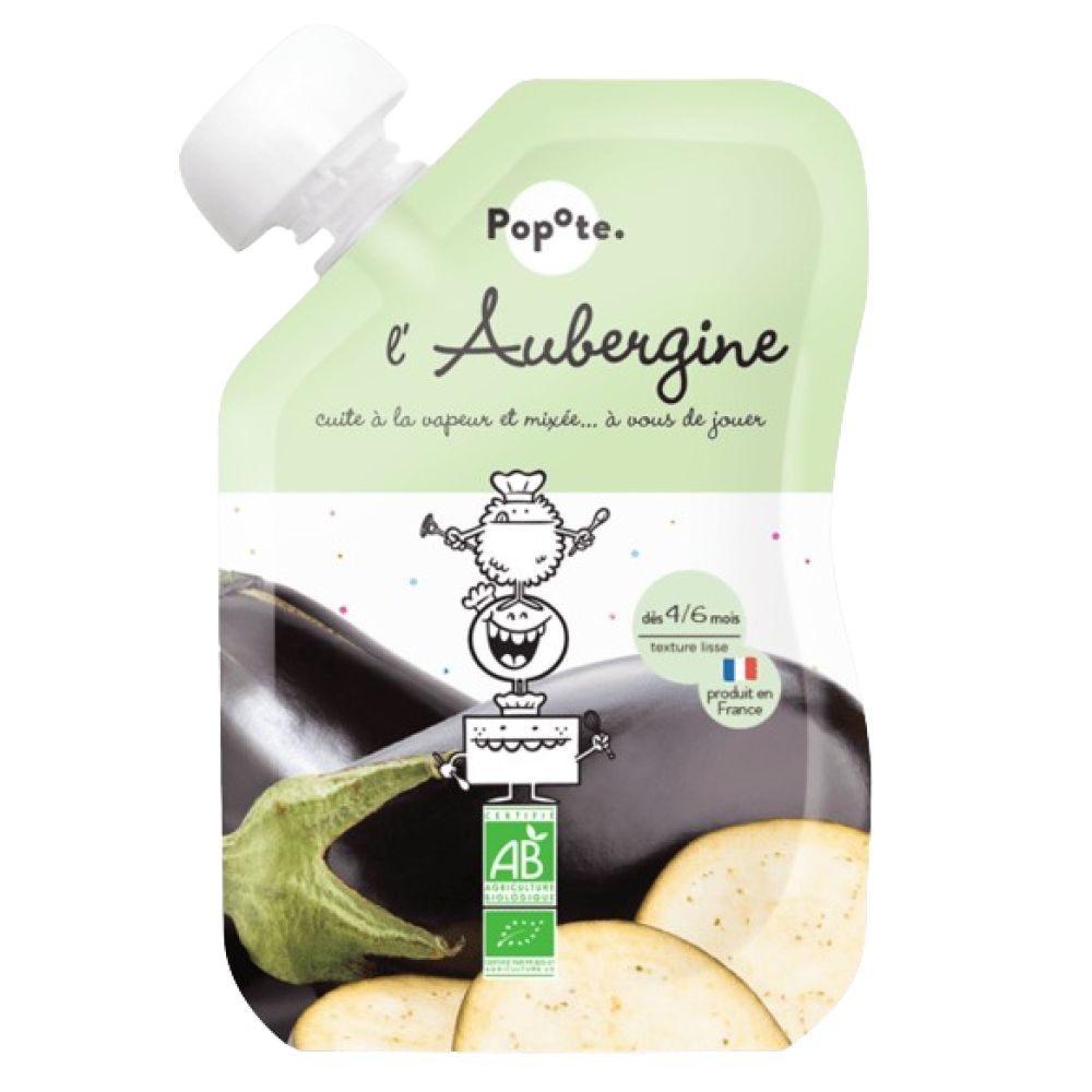 Popote - Gourde l'Aubergine 4/6mois - 120g