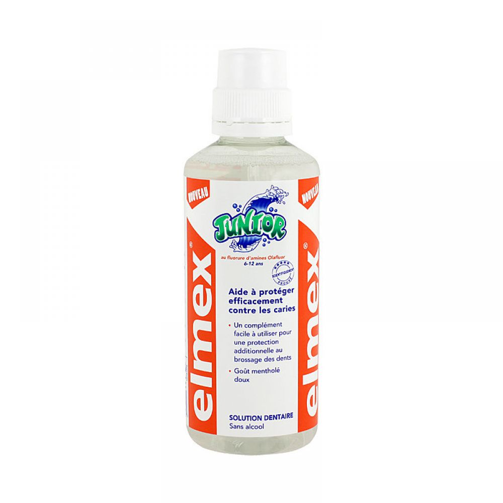 Elmex - Anti-Caries solution dentaire junior sans alcool - flacon de 400ml