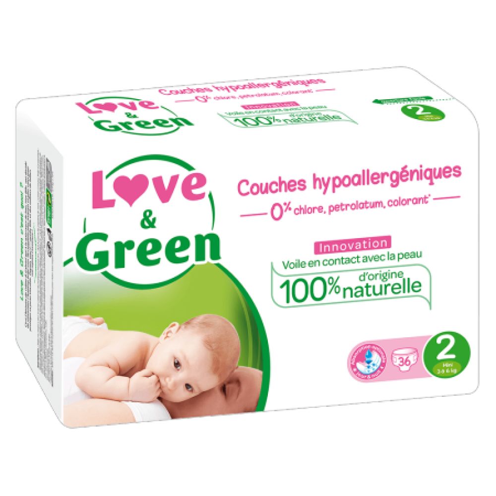 Love & Green - Couches Taille 2 - 36 couches