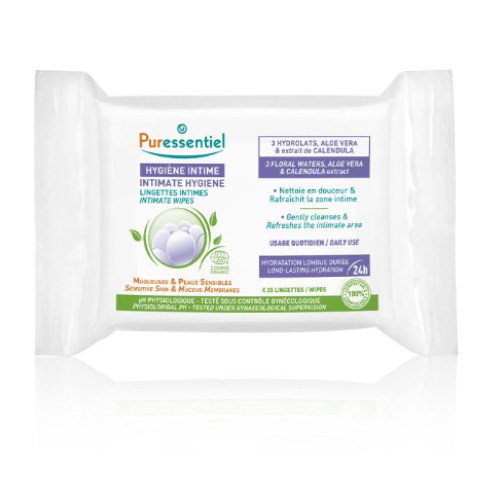 Puressentiel - Hygiène Intime Lingettes intimes - 25 lingettes