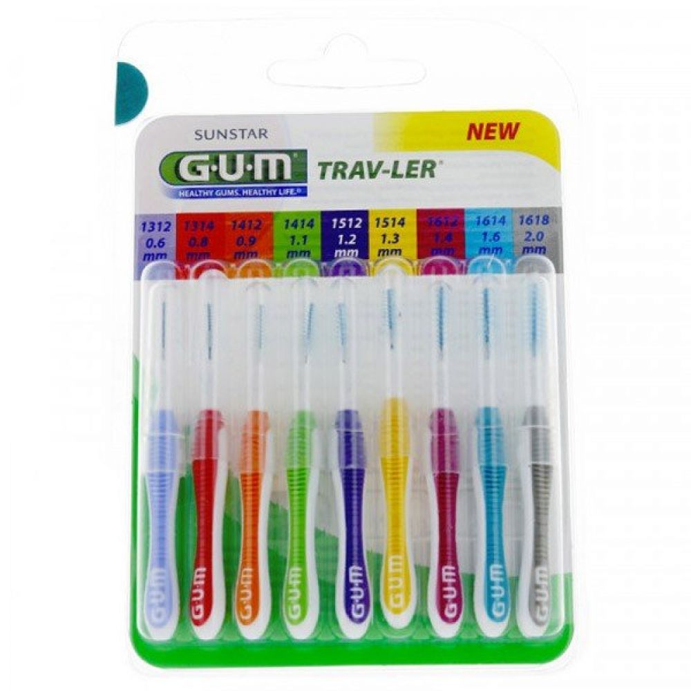 GUM - Trav-ler pack de brossettes interdentaires  - 9 brossettes
