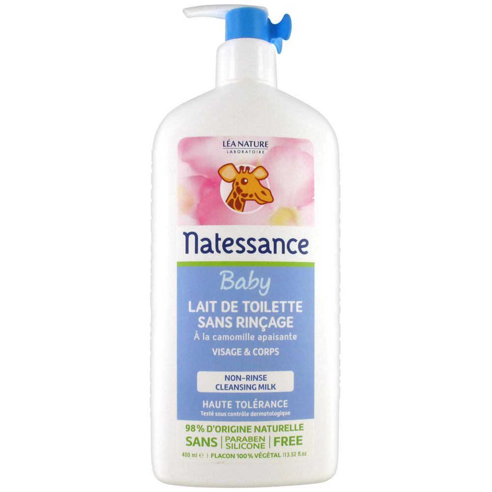 Natessance bébé - Lait de toilette sans rinçage - 400 ml