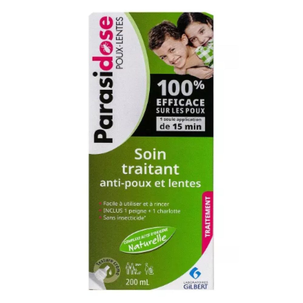 Parasidose - Soin traitant anti-poux et lentes + 1 Charlotte de protection - 200ml