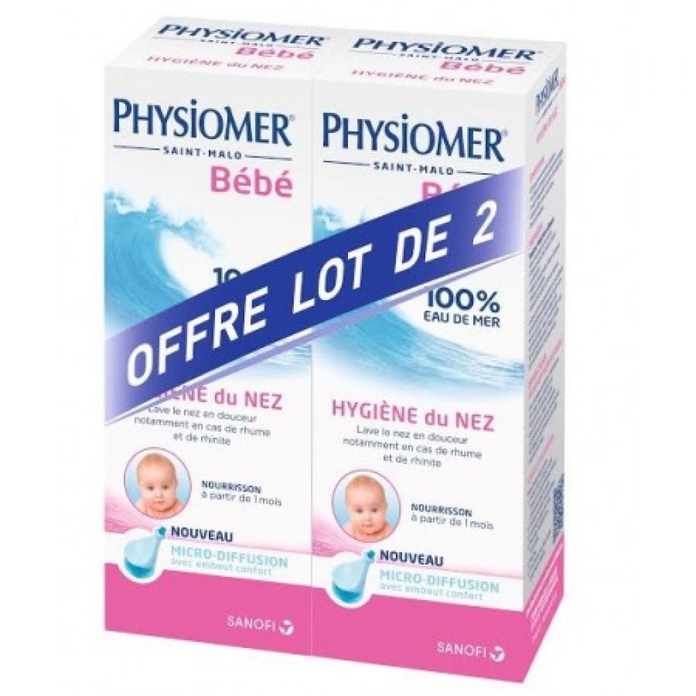 Physiomer bébé - Hygiène du nez - 2 x 115 ml