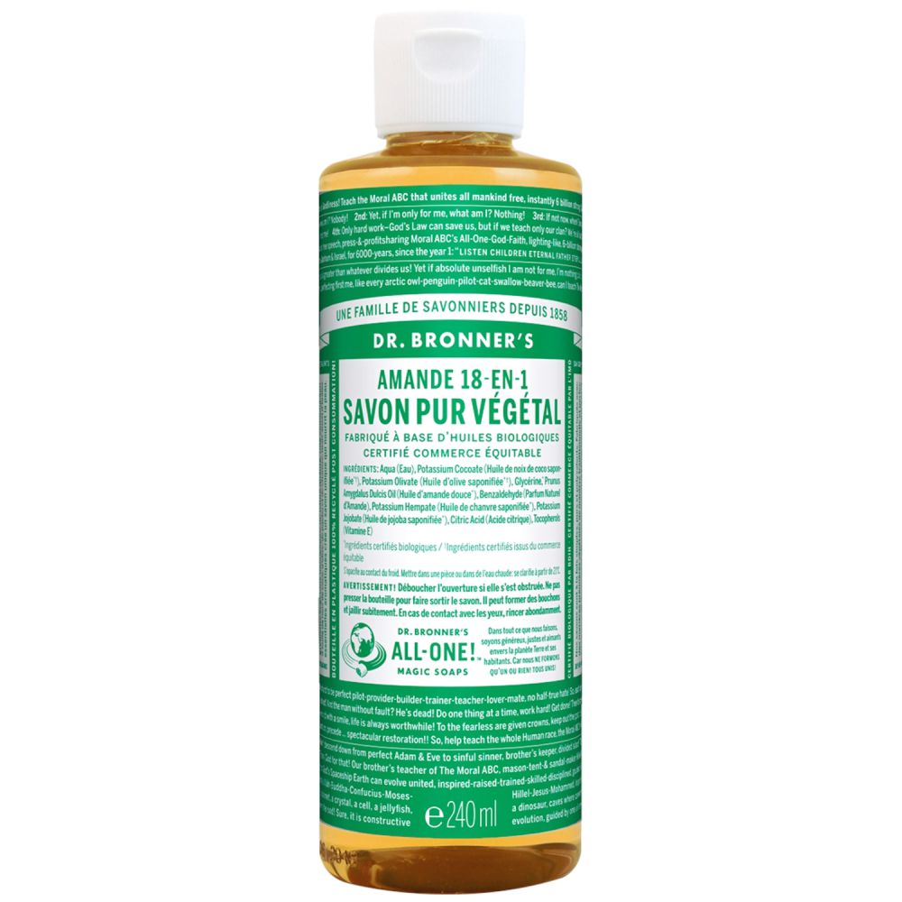 Dr. Bronner's - Savon liquide pure végétal 18-en-1 - Amande