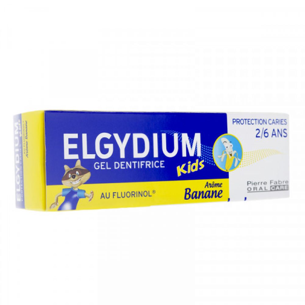 Elgydium - Gel dentifrice Kids Arôme banane 2/6ans