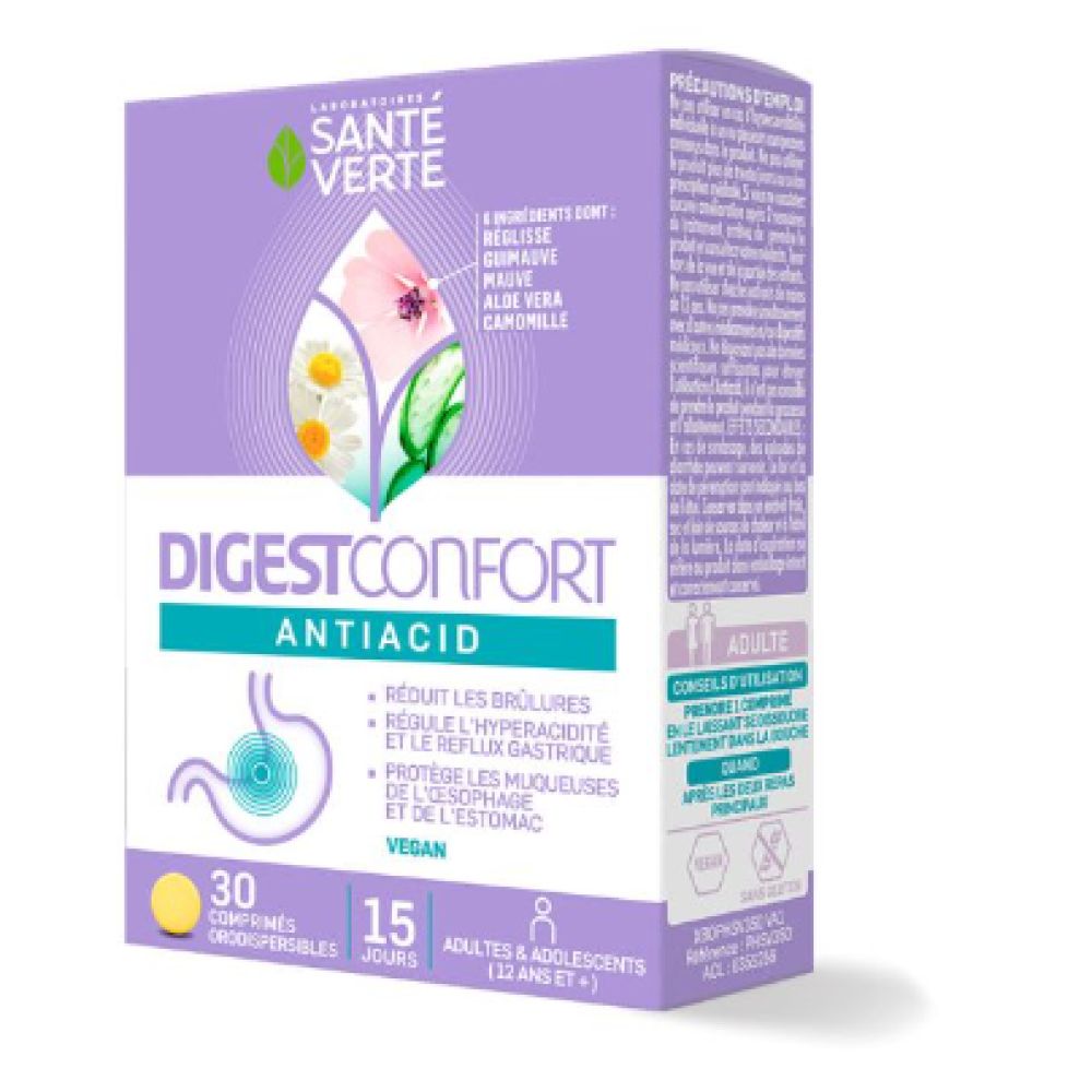 Santé Verte - Digest Confort Antiacid - 30 comprimés orodispersibles