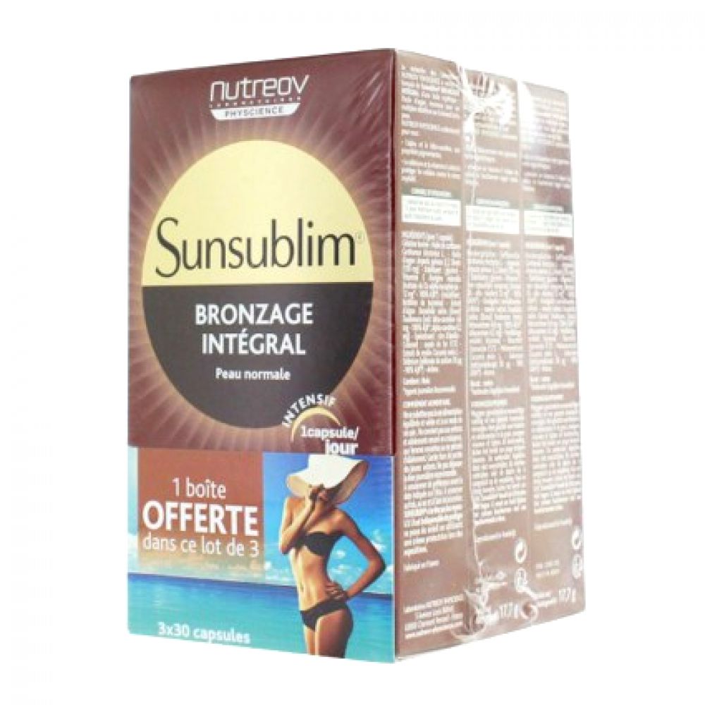 Nutreov - Sunsublim bronzage intégral peau normale - Lot de 3