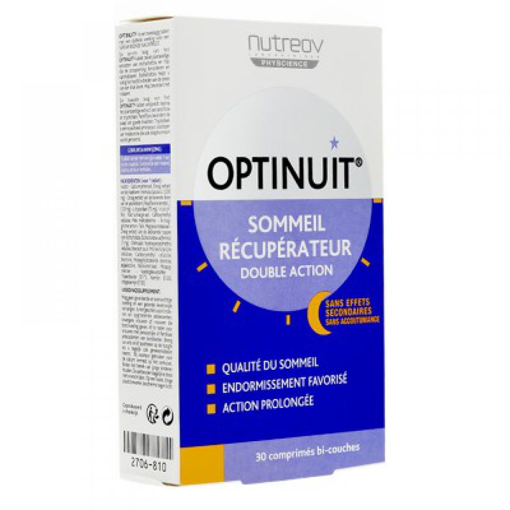 Optinuit - Sommeil récupérateur Double action - 30 comprimés bi-couches