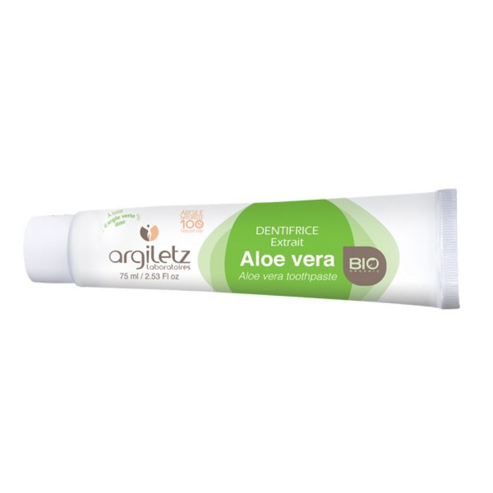 Argiletz - Dentifrice extrait d'aloe vera bio - 75 ml
