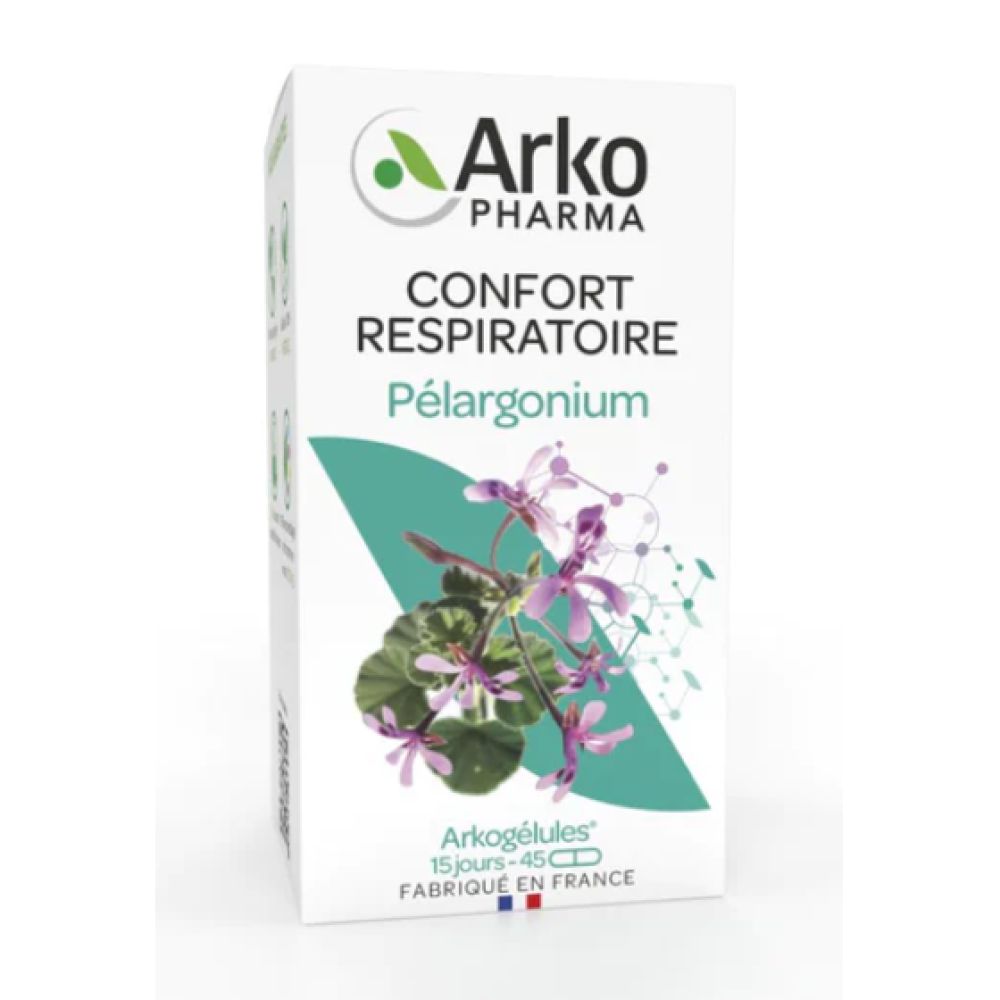 Arkopharma - Pélargonium Confort respiratoire - 45 gélules