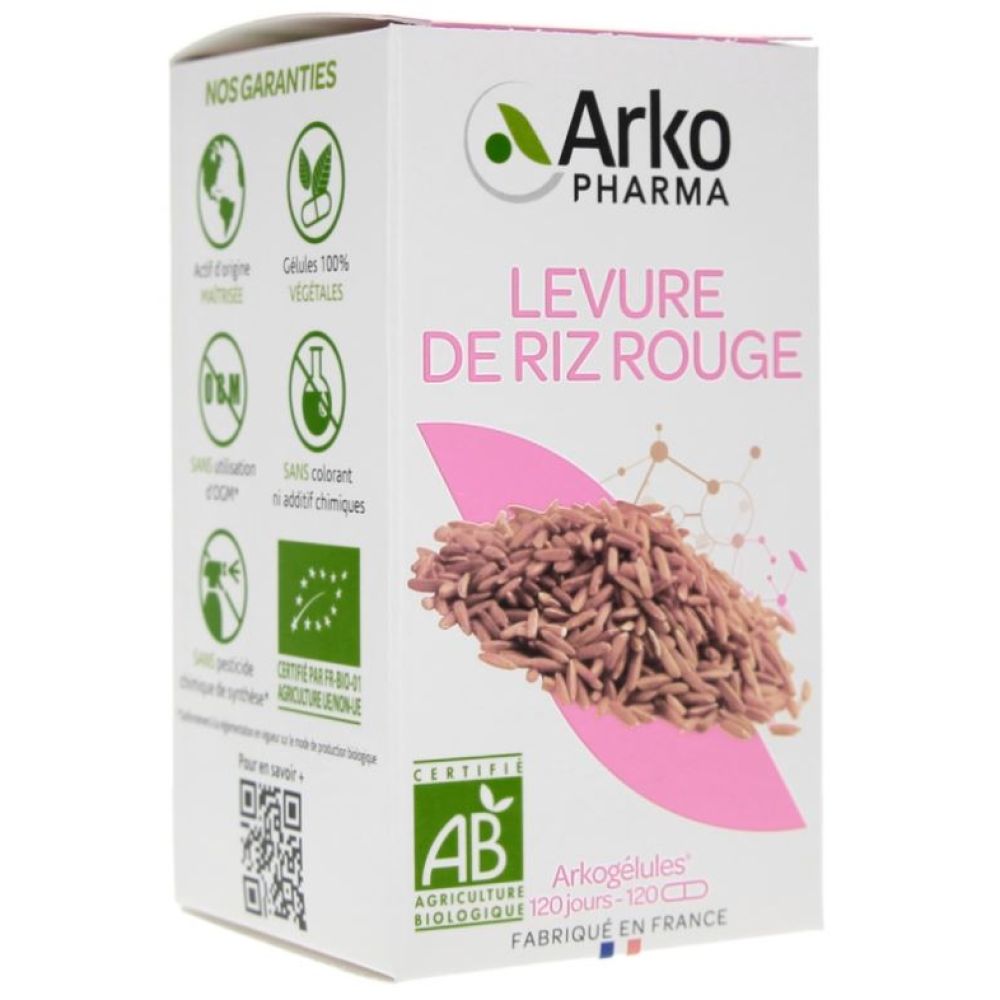 Arkopharma - Levure de riz rouge Cholestérol - 120 gélules