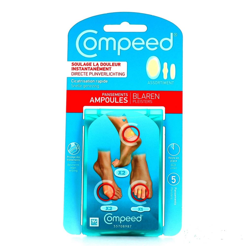 Compeed - Assortiment pansements ampoules - 5 unités