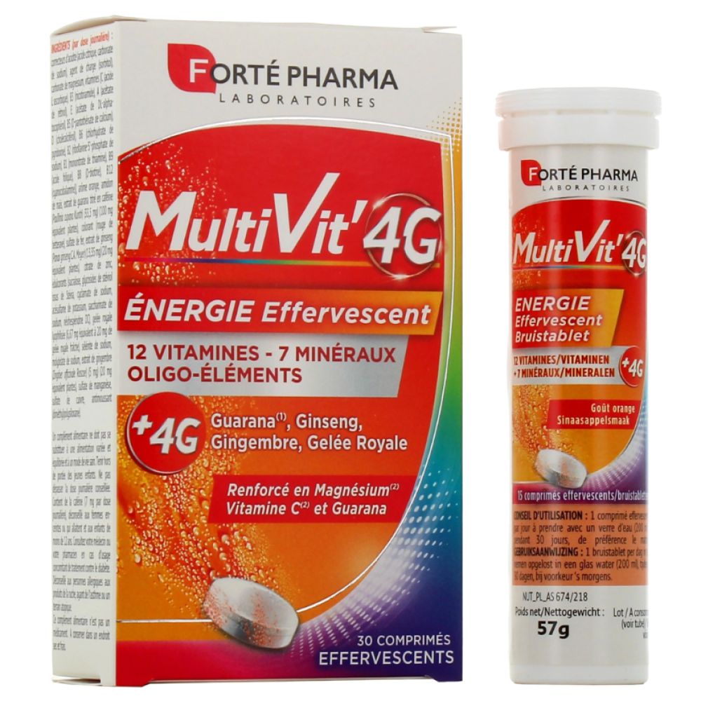 Forté Pharma - MultiVit'4G énergie - 60 comprimés