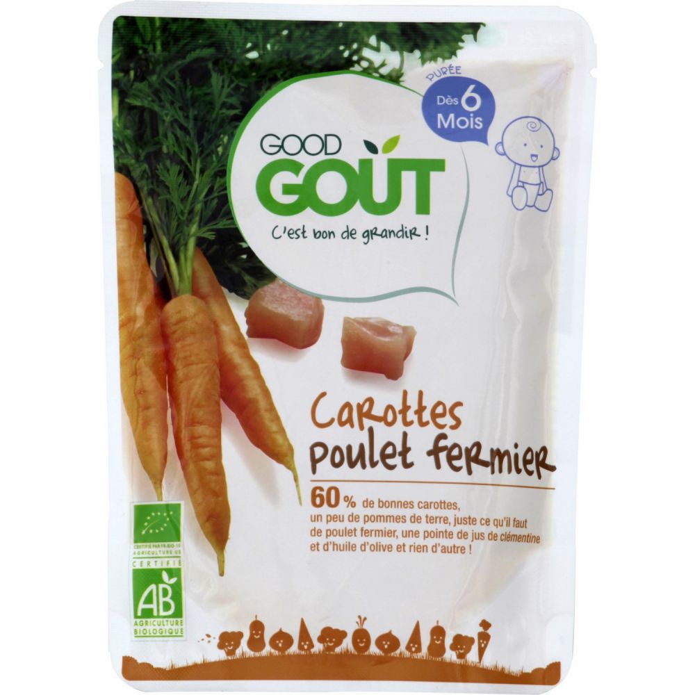 Good Goût - Purée de carottes poulet fermier - 190 g