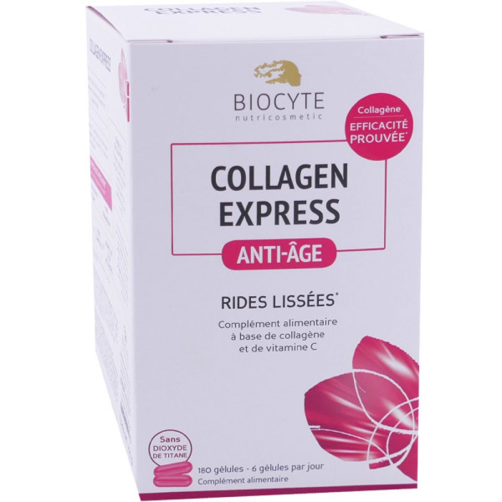 Biocyte - Collagen express anti-âge rides lissées - 180 gélules