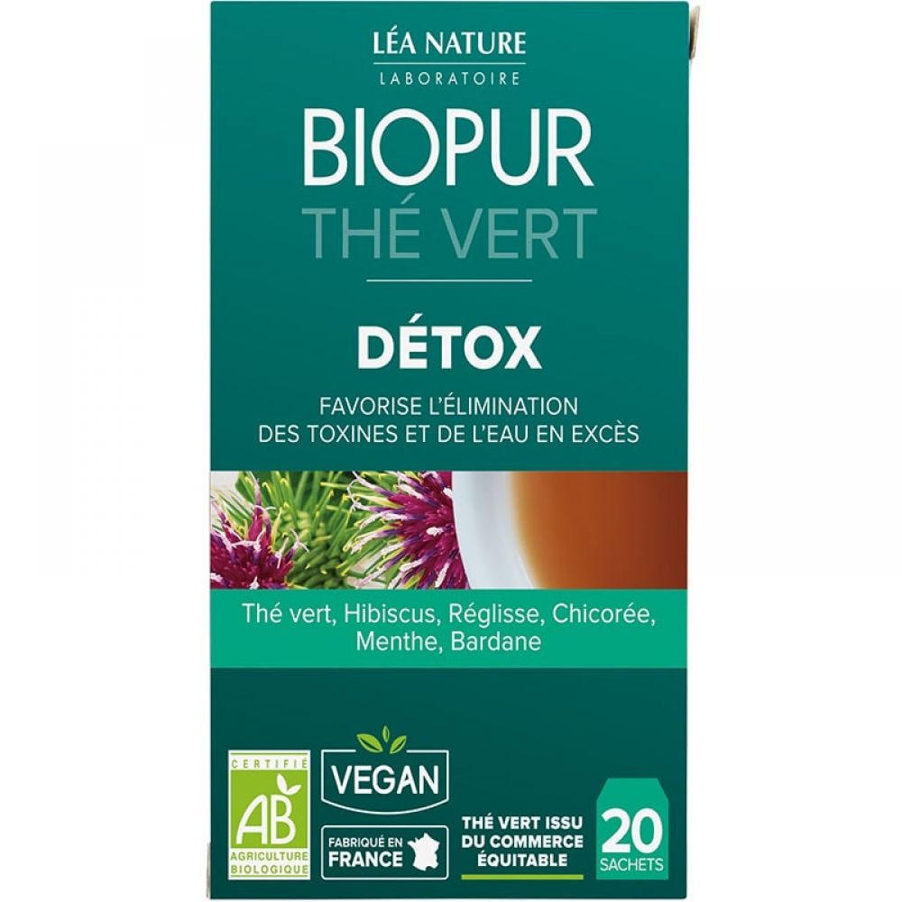 Biopur Thé vert - Détox - 20 sachets