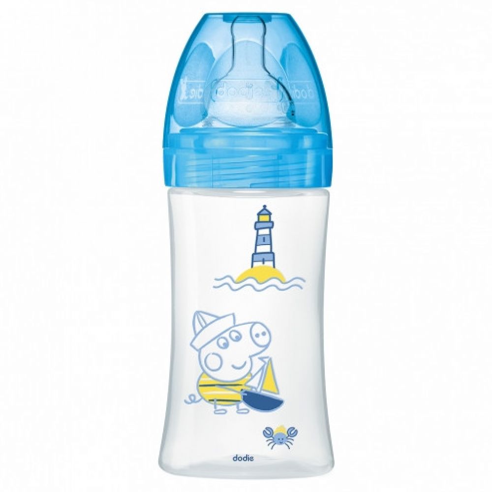 Dodie - Biberon anti-colique tétine ronde 3 vitesses 0-6 mois débit 2 - biberon 270ml