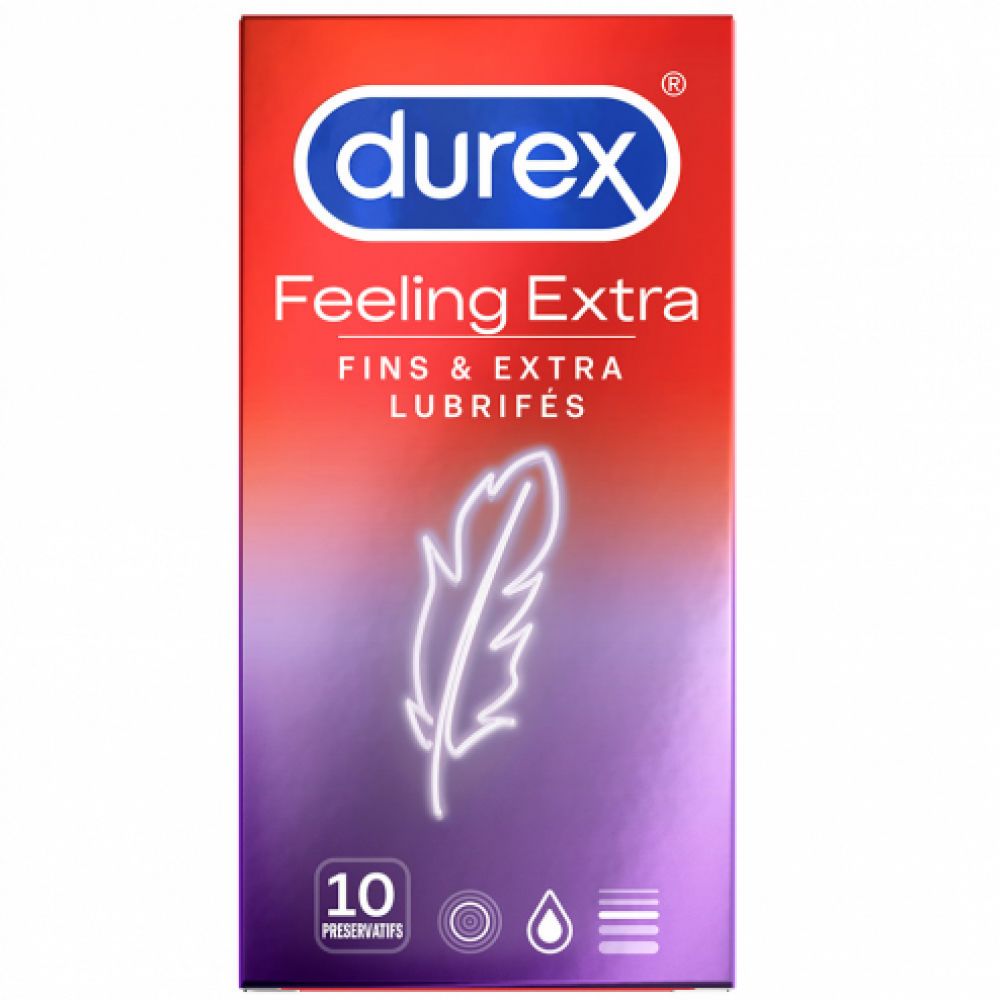 Durex - Feeling Extra - 10 préservatifs