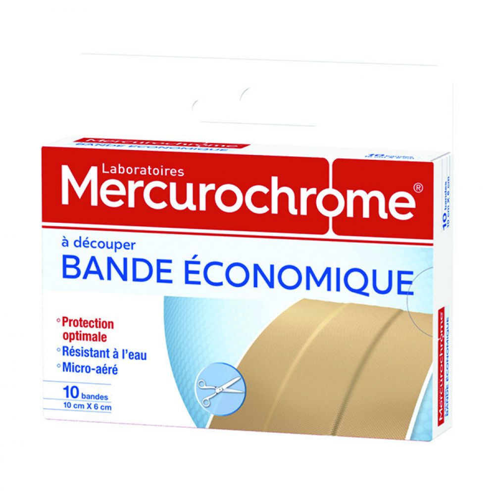 Mercurochrome - Bande économique - 10 bandes