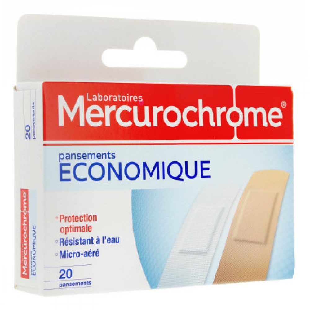 Mercurochrome - pansements économique - 20 pansements