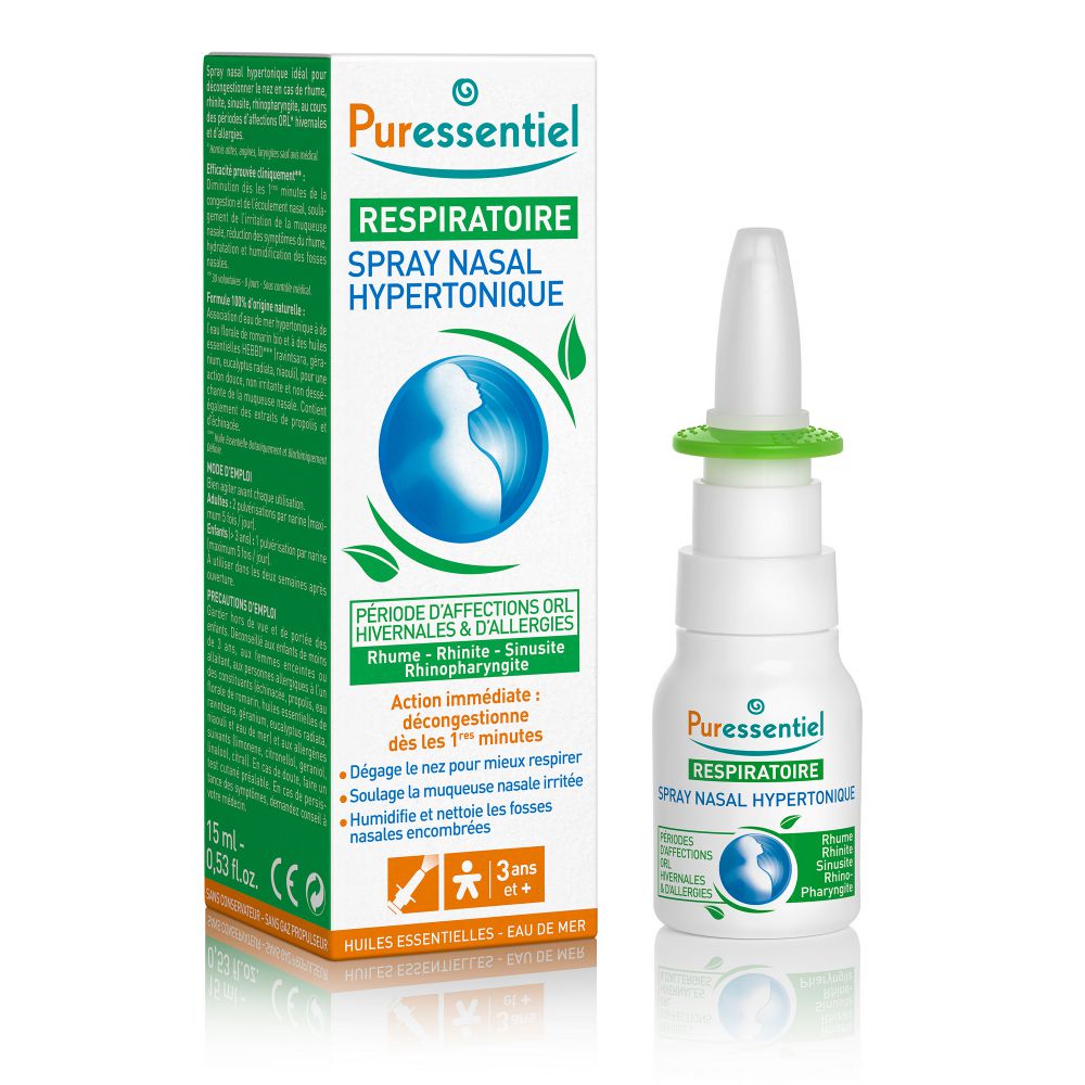 Puressentiel - Respiratoire Spray nasal hypertonique - 15ml