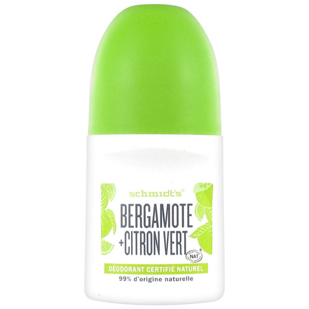 Schmidt's - Déodorant roll-on bergamote citron vert