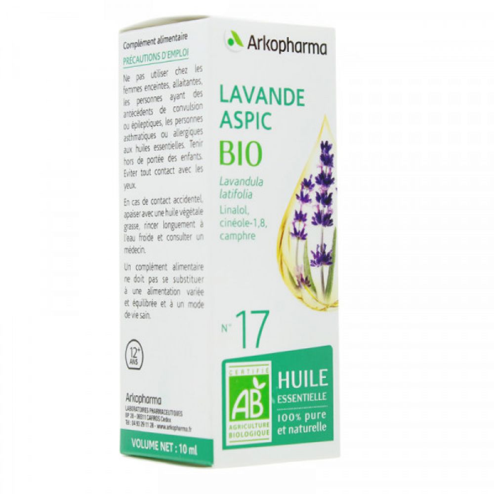 Arkopharma - Huile essentielle Lavande aspic N°17 - 10 ml