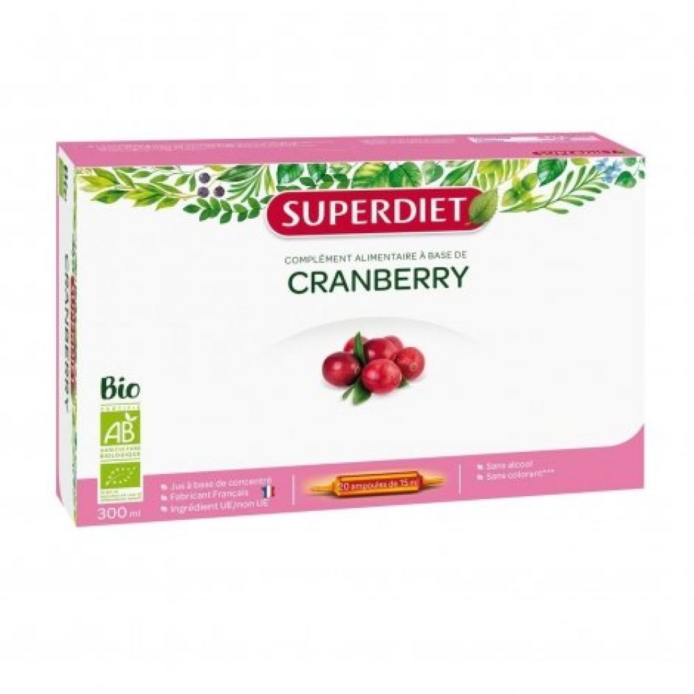 Superdiet - Cranberry - 20 ampoules 15 ml