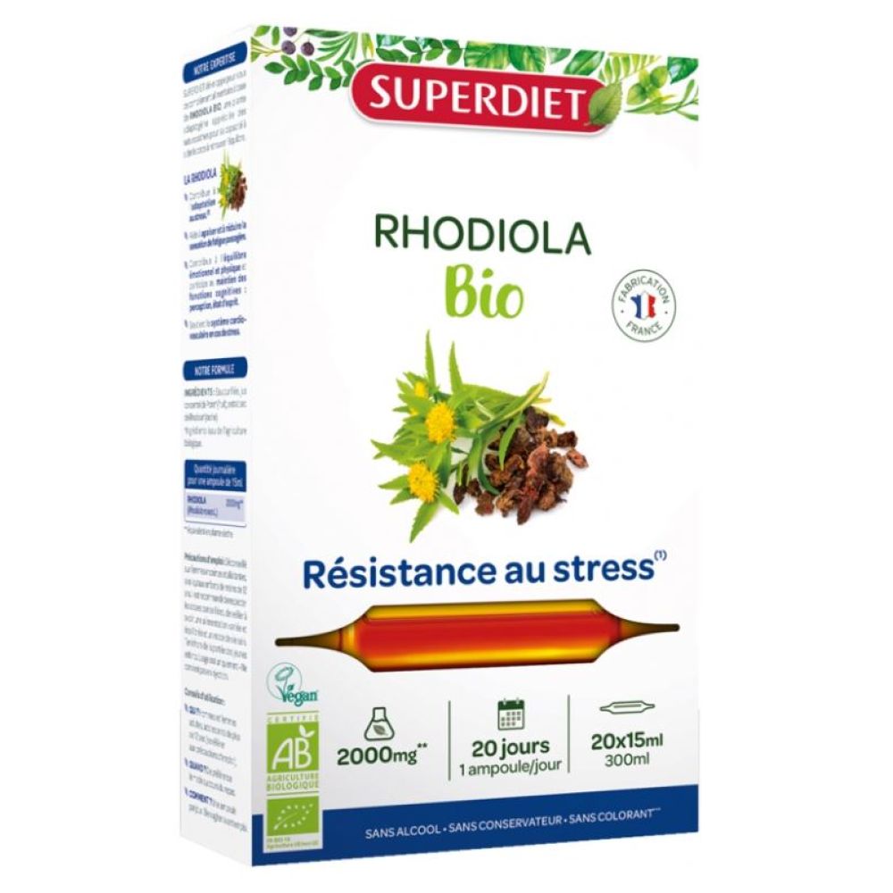 Superdiet - Rhodiola Bio - Ampoules 20x15ml