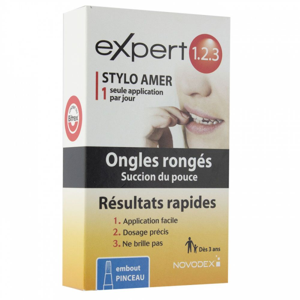 Novodex - Expert 1.2.3 Stylo amer ongles rongés - 3 ml