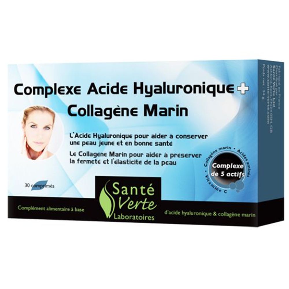 Santé Verte - Acide hyaluronique 130mg - 30 comprimés