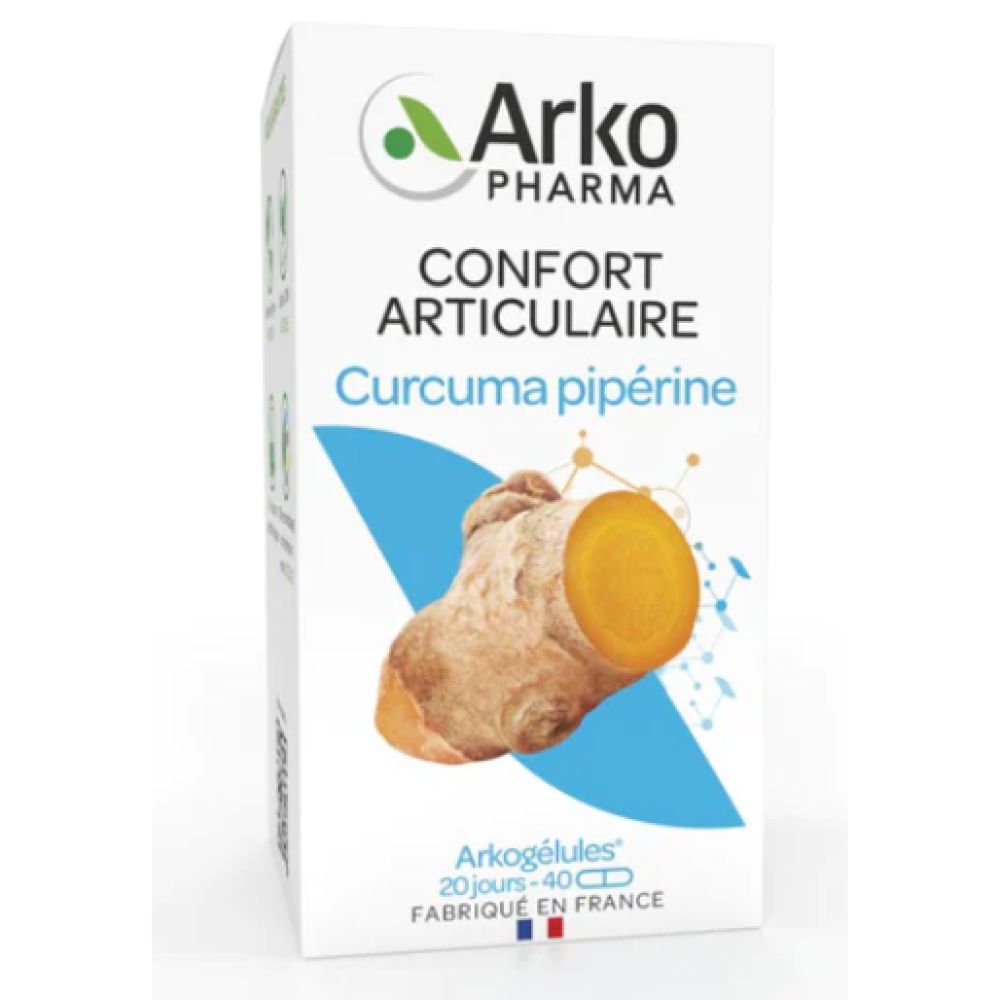 Arkopharma - Curcuma pipérine Confort articulaire - 40 gélules