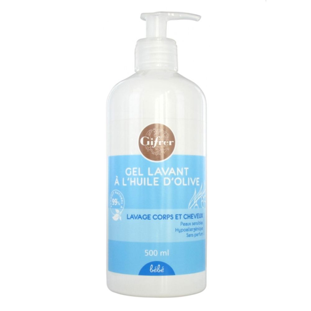 Gifrer - Gel lavant bébé à l'huile d'olive - 500 ml