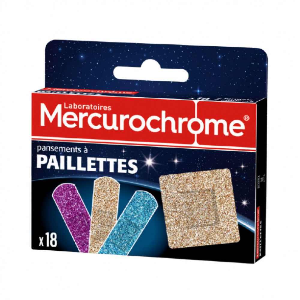 Mercurochrome -Pansements à paillettes x18